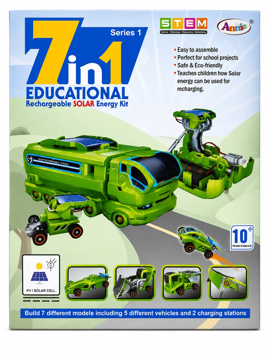 7 in 1 educational rechargable solar energy kit