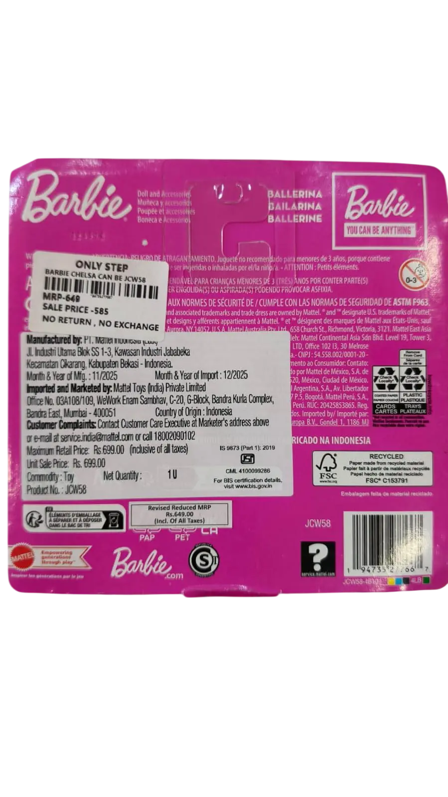 barbie chelsa can be chelsa can be